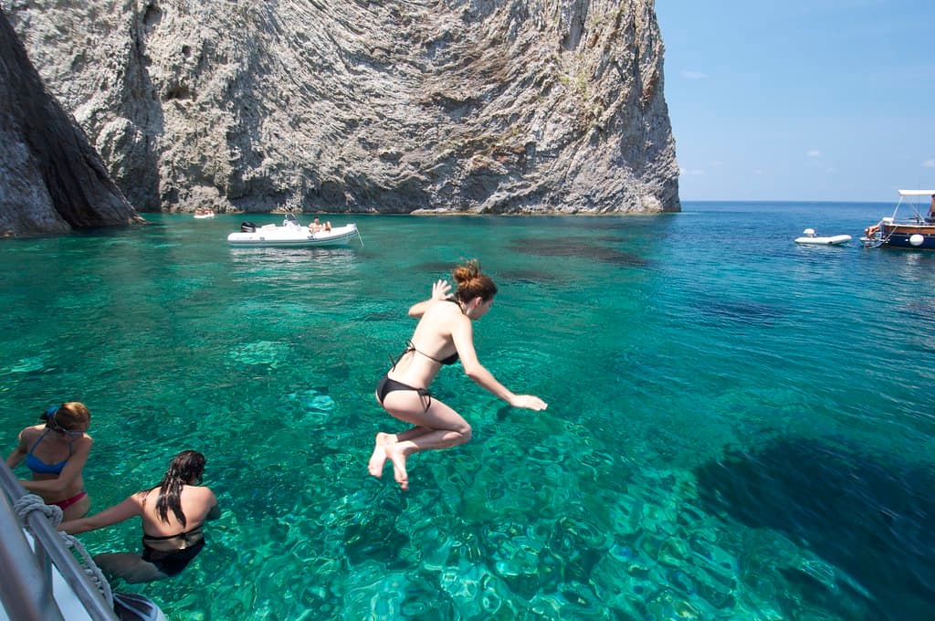 Open Up Italy team on a Ponza sunset